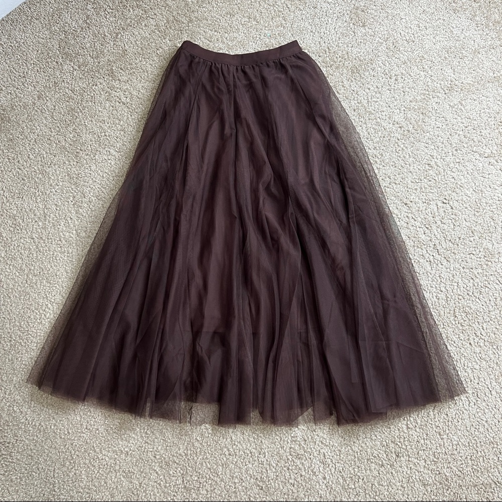 CHICWISH Double Layered Pleated Tulle Mesh Skirt size S/M